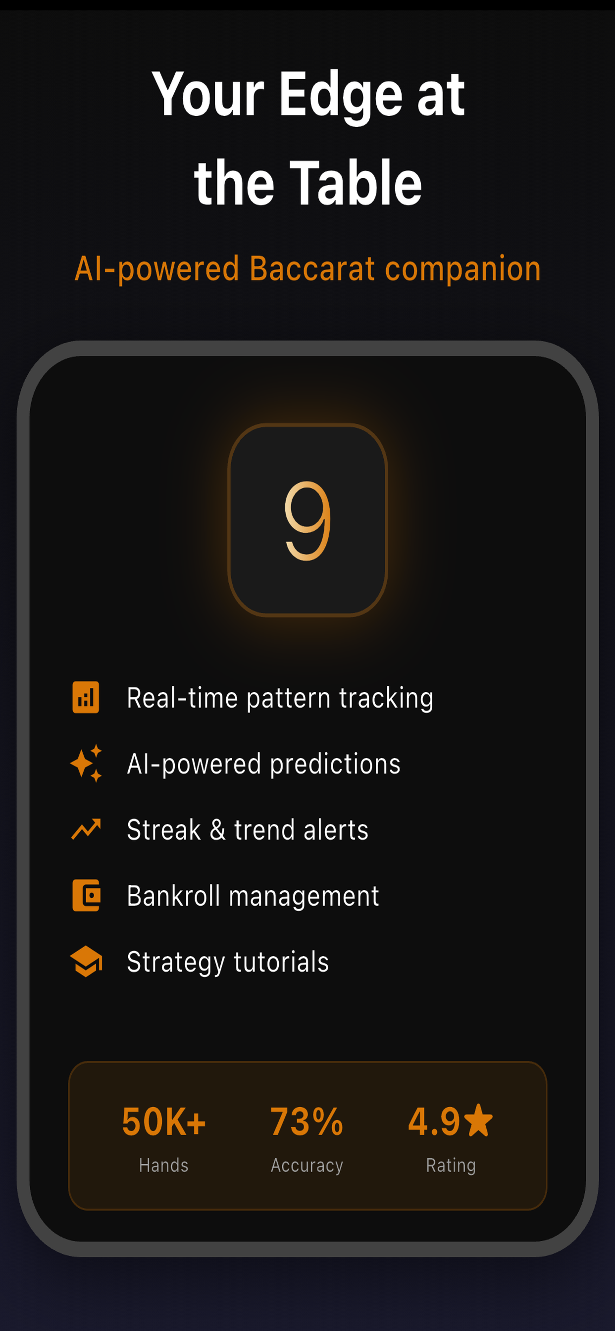 Baccarat Insight AI App Screenshot
